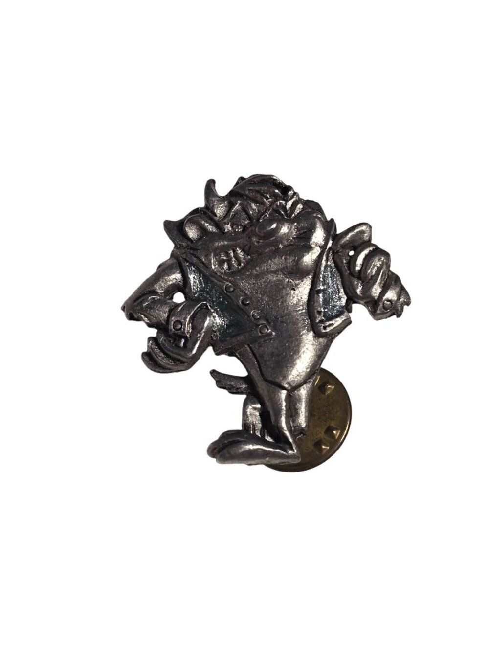 Vintage 1995 Warner Brothers Pewter Mini Tasmania Devil Taz Pin